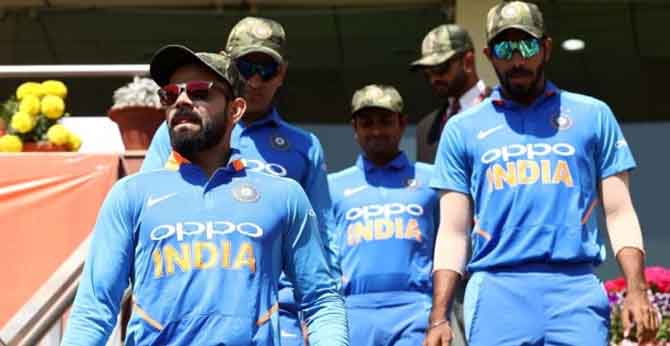 INDIA PLAYING WITH ARMY CAPS